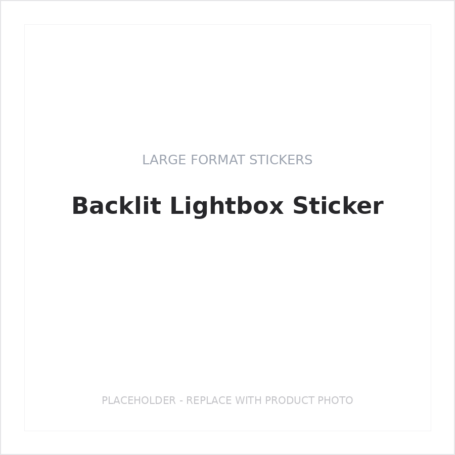 Backlit Lightbox Sticker