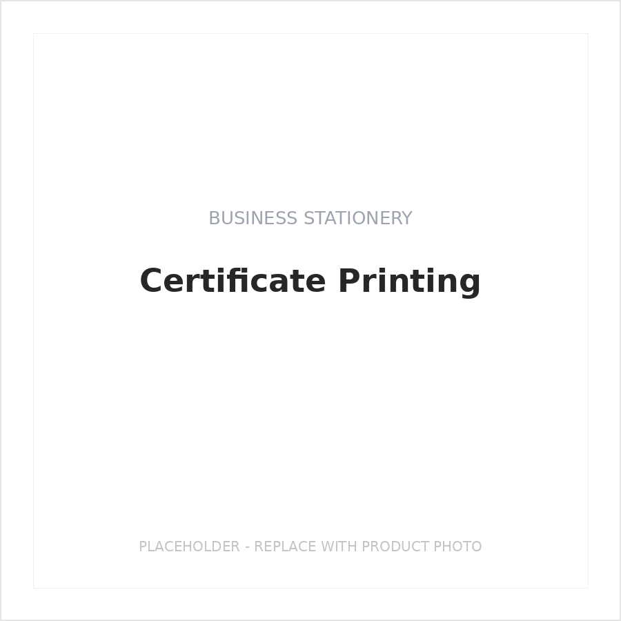 Certificate Printing