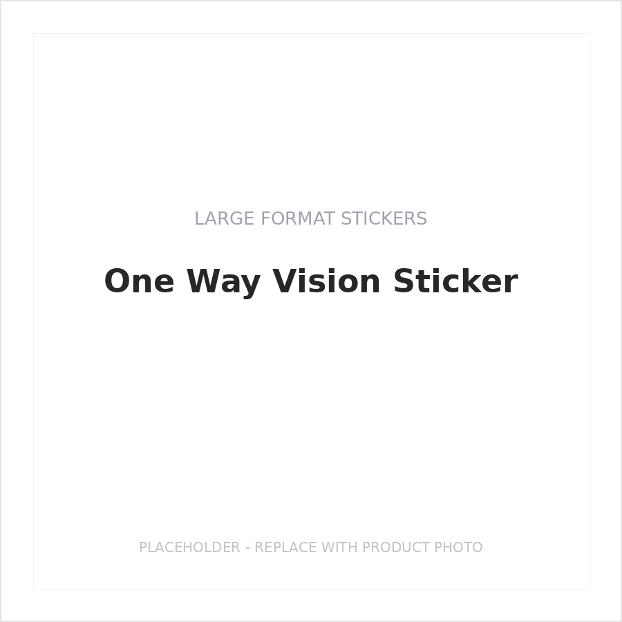 One Way Vision Sticker